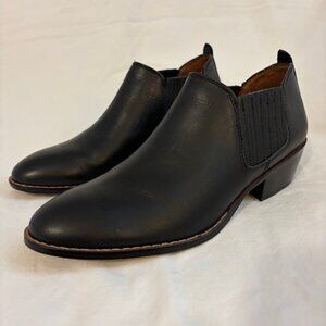 Coach Devin Black Leather Western Style Ankle Bootie Women's Size 7